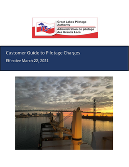 Customer Guide to Pilotage Charges