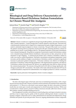 Rheological and Drug Delivery Characteristics of Poloxamer-Based Diclofenac Sodium Formulations for Chronic Wound Site Analgesia