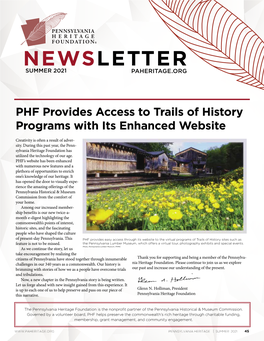 Newsletter Summer 2021 Paheritage.Org