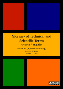 Glossary of Technical and Scientific Terms (French / English