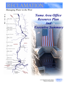 Yuma Area Office Resource Plan and Executive Summary