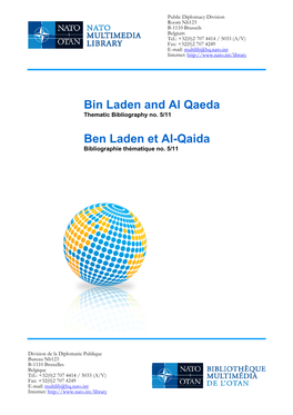 Bin Laden and Al Qaeda Thematic Bibliography No
