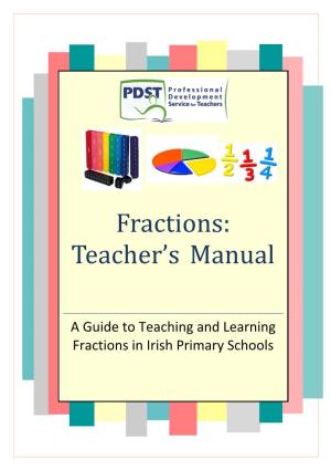 Fractions: Teacher's Manual