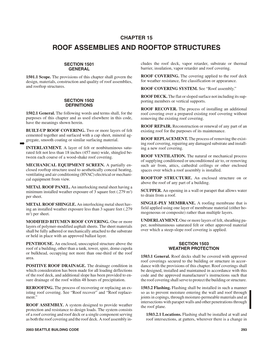 Roof Assemblies and Rooftop Structures