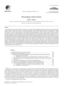 Descending Control of Pain Mark J