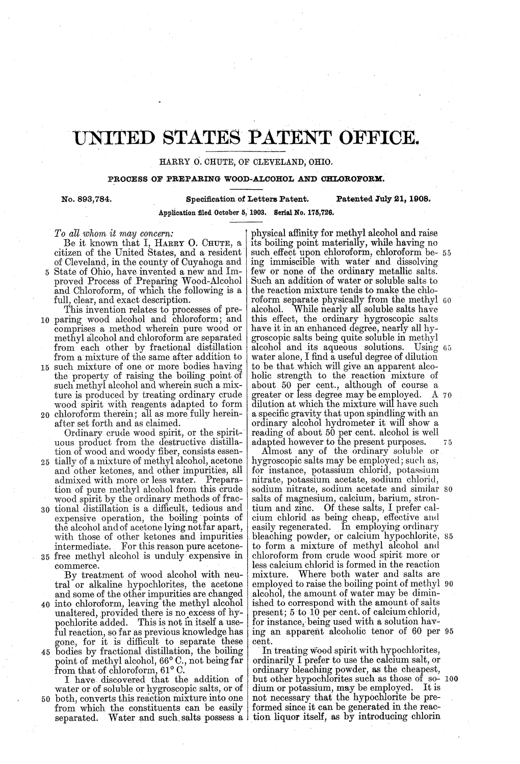 UNITED STATES' PATENT Ornron