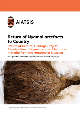 Read the Return of Nyamal Artefacts to Country Report