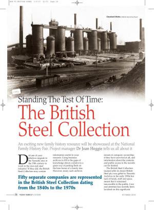 Standing the Test of Time: the British Steel Collection an Exciting New Family History Resource Will Be Showcased at the National Family History Fair