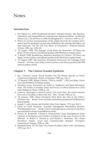 Introduction Chapter 1 the Clinton Scandal Epidemic