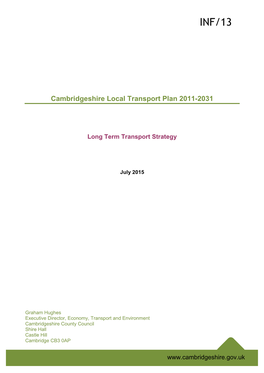 Cambridgeshire Long Term Transport Strategy 2015