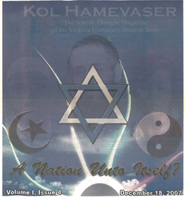 Kol Hamevaser Vol 1. Issue 4 12 07.Pdf (7.936Mb)