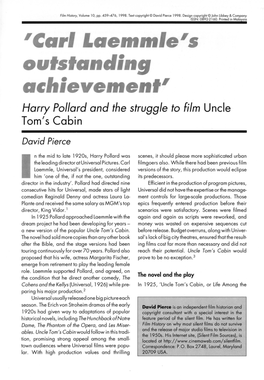 Harry Po/Lord and the Struggle to Film Uncle Tom's Cabin