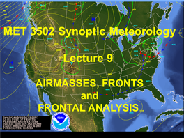 MET 3502 Synoptic Meteorology Lecture 9