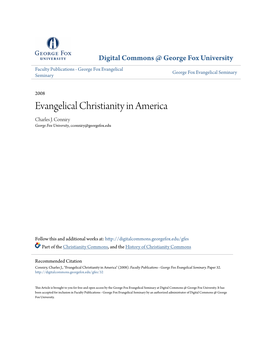 Evangelical Christianity in America Charles J