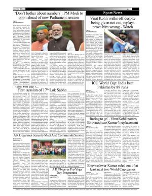 PM Modi to Oppn Ahead of New Parliament Session Virat Kohli