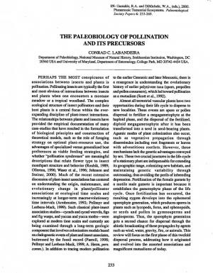 The Paleobiology of Pollination and Its Precursors