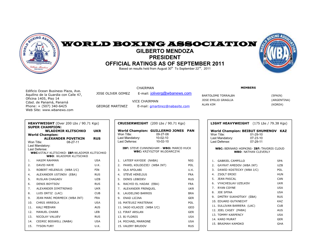 World Boxing Association