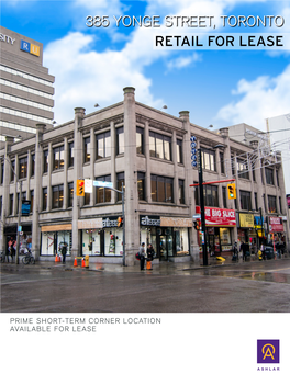385 Yonge Street, Toronto Retail for Lease
