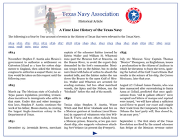 Timeline History of the Texas Navy