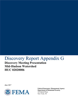 Discovery Report Appendix G Discovery Meeting Presentation Mid-Hudson Watershed HUC 02020006