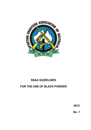 SSAA Guidelines for the Use of Black Powder