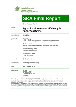 SRA Final Report