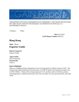 Hong Kong Exporter Guide