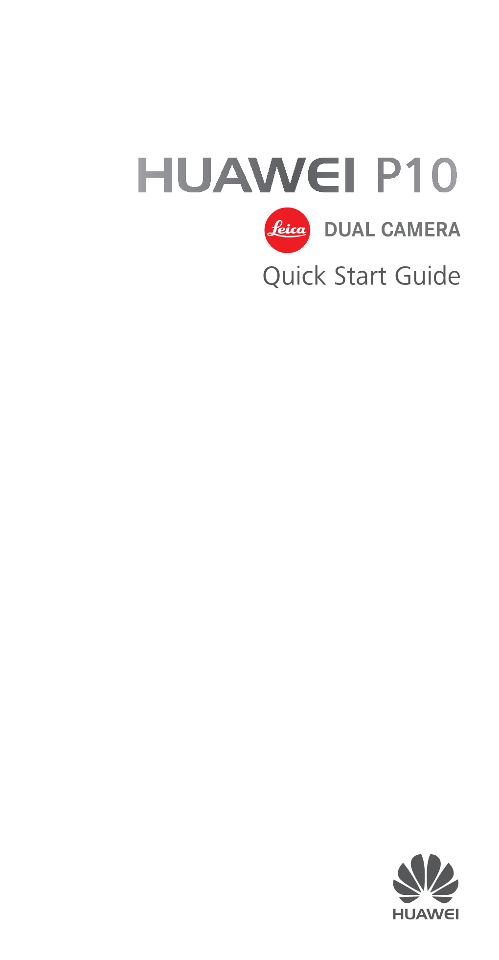 Huawei P10 Quick Start Guide