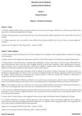 Organic Law of Georgia No 729 of 12 June 2013 – Website, 4.7.2013