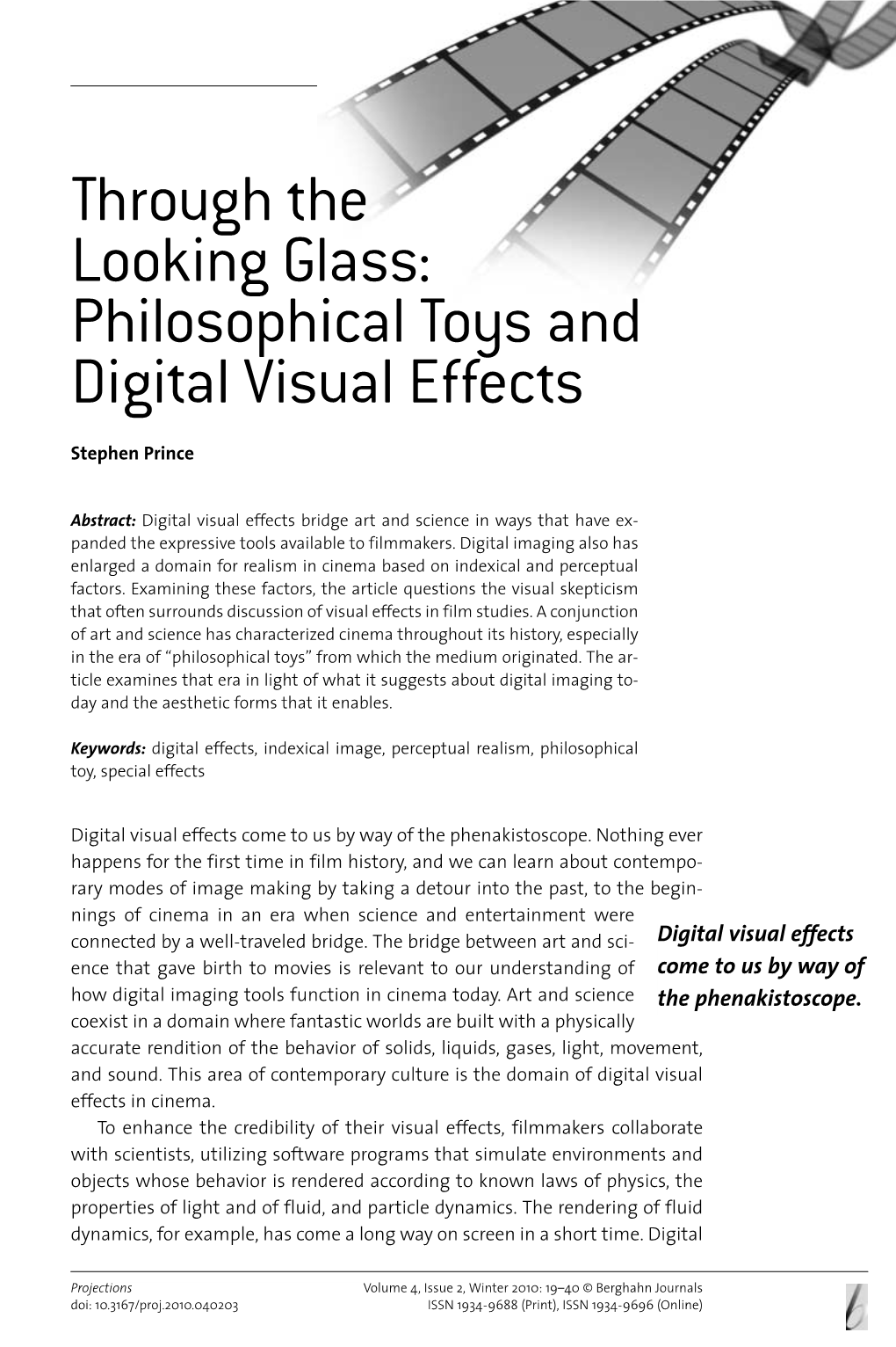 Through the Looking Glass: Philosophical Toys and Digital Visual Effects