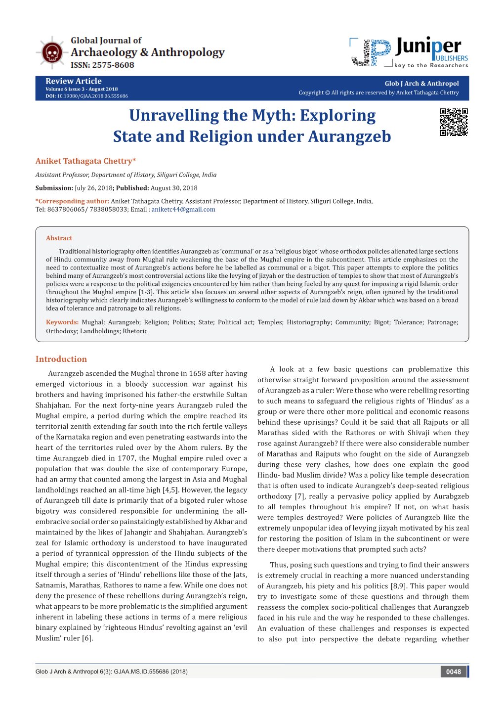 Exploring State and Religion Under Aurangzeb