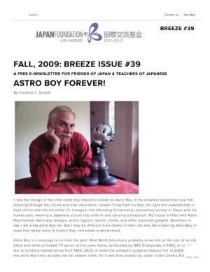 Fall, 2009: Breeze Issue #39 Astro Boy Forever!
