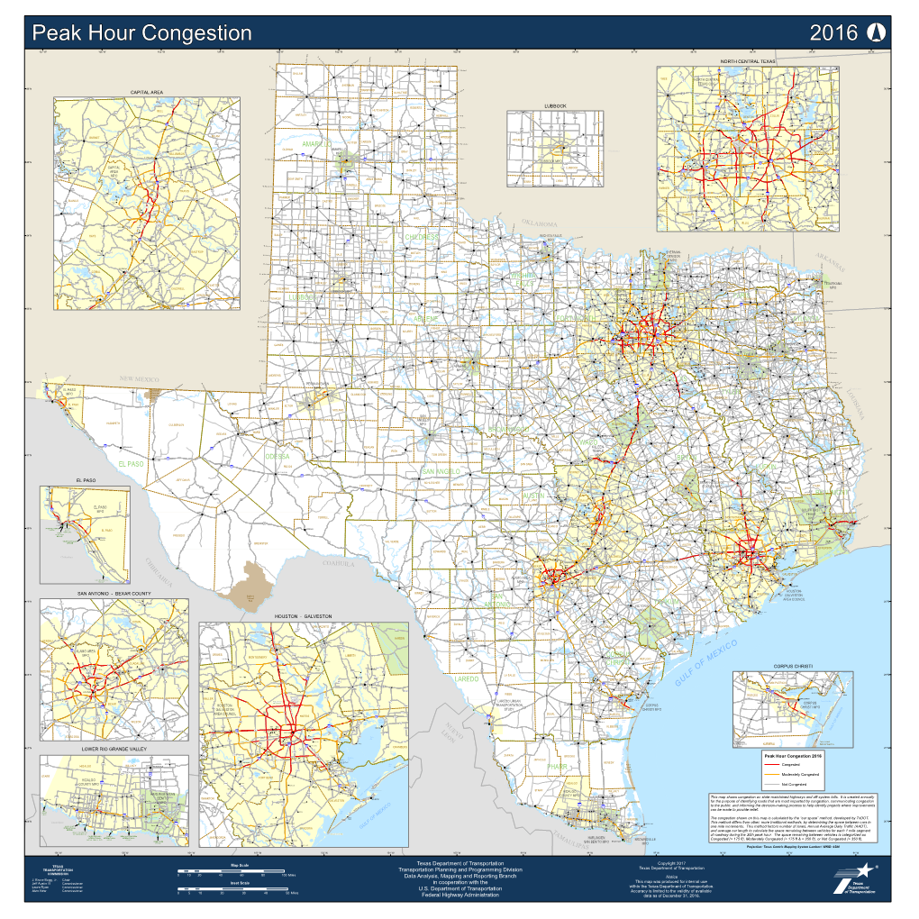 Peak Hour Congestion – 2016