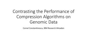 Contrasting the Performance of Compression Algorithms on Genomic Data