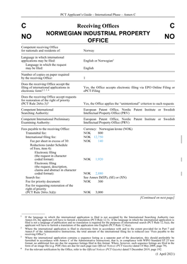 PCT Applicant's Guide – International Phase – Annex C