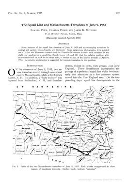 The Squall Line and Massachusetts Tornadoes of June 9, 1953