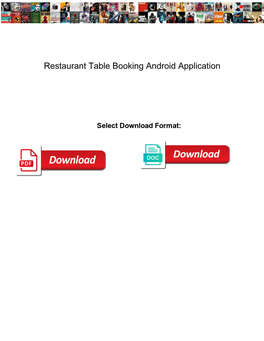 Restaurant Table Booking Android Application