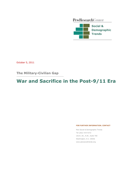 War and Sacrifice in the Post-9/11 Era