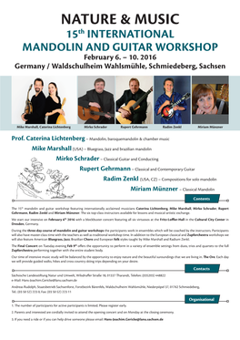 Nature & Music 15Th International Mandolin and Guitar