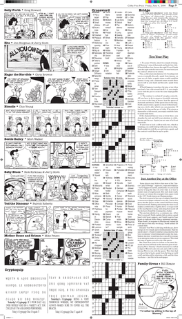 Bridge Crossword Cryptoquip Test Your Play