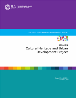 Lebanon: Cultural Heritage and Urban Development Project (PPAR)