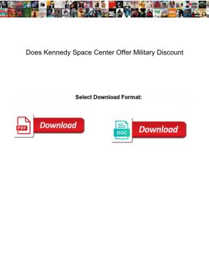 Does Kennedy Space Center Offer Military Discount