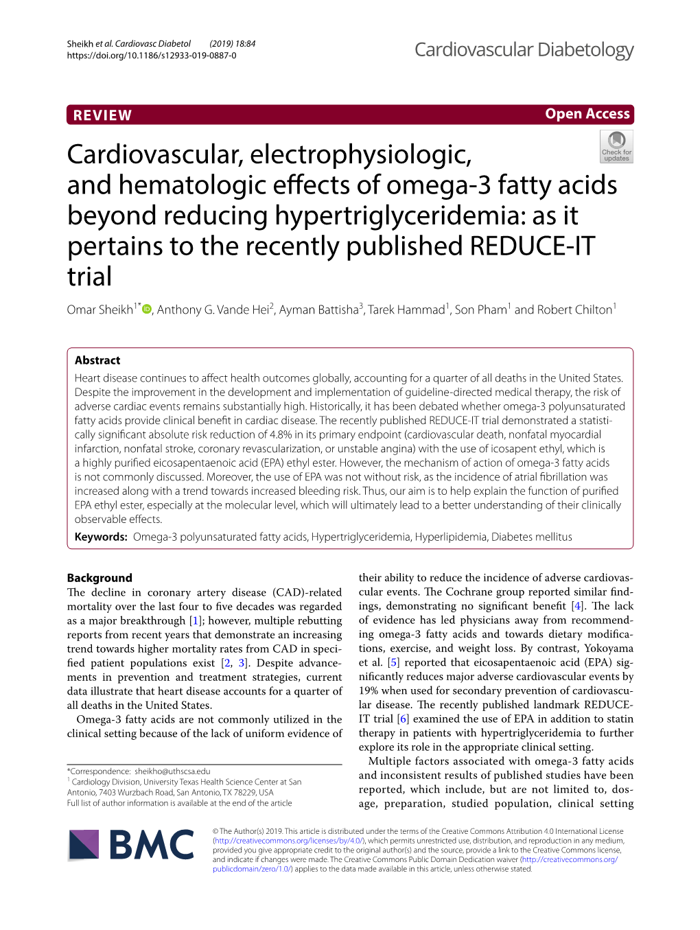 Cardiovascular, Electrophysiologic, and Hematologic Effects of Omega-3 Fatty Acids Beyond Reducing Hypertriglyceridemia: As It P