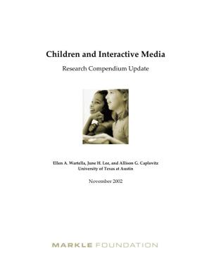 Children and Interactive Media
