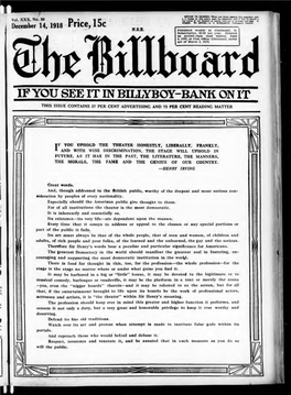 The Billboard 1918-12-14: Vol 30 Iss 50