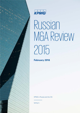 Russian M&A Overview 2015