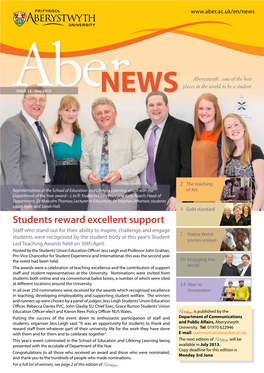 Students Reward Excellent Support