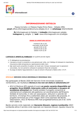 Informagiovani Ostiglia