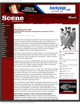 Clevescene.Com | Music | This Spud's for You | 2005-08-17