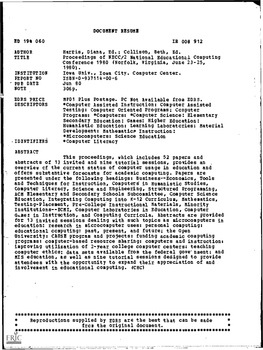 Proceedings of NECC/2 National Educational Computing Conference 1980 (Norfolk, Virginia, June 23-25, 1980)